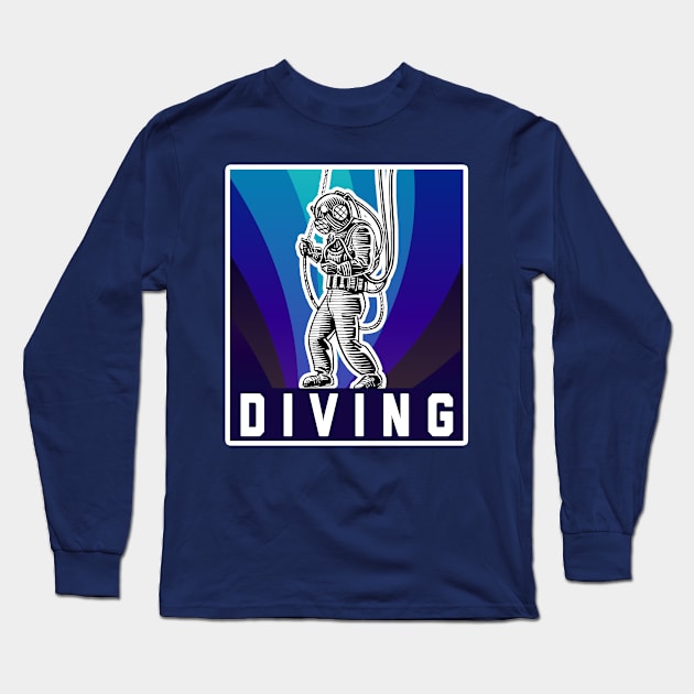 Diving Long Sleeve T-Shirt by Saulene